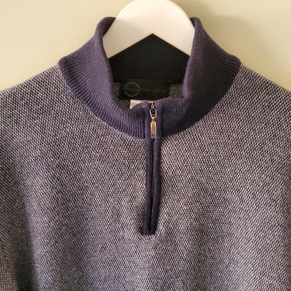 Progetto Uomo XL Old Money Ivy League Preppy Wool Cashmere Quarter-Zip Sweater - Picture 5 of 9